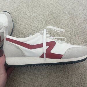 Rag & Bone Retro Runner Sneakers – White with Red Accents